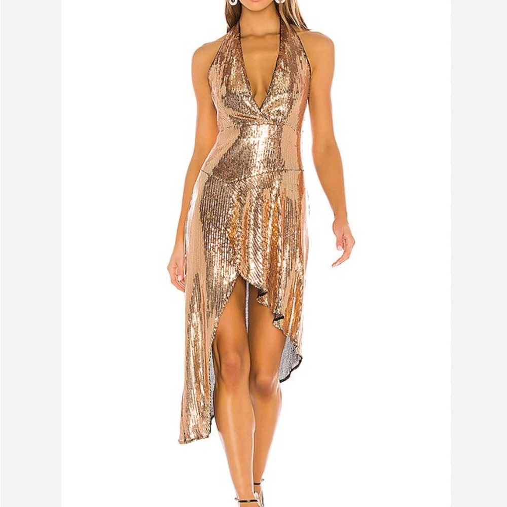 Lovers and Friends Duchess
Sequin Midi in Gold *NEW WITH TAGS XS*